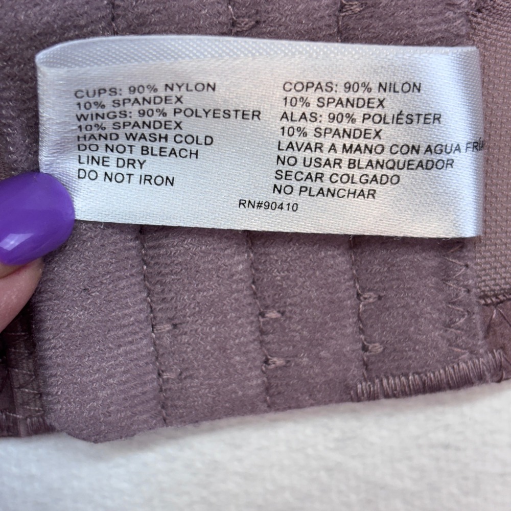 Delta Burke Bra 38D Purple‎ Lace Padded Underwire Adjustable Comfort - Picture 5 of 5